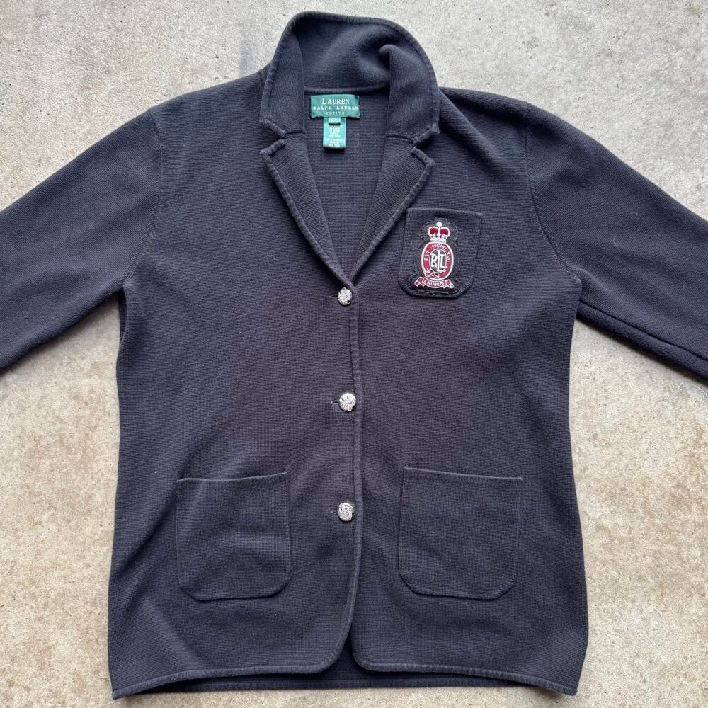 Ralph-lauren Women's Black and Navy Cardigan